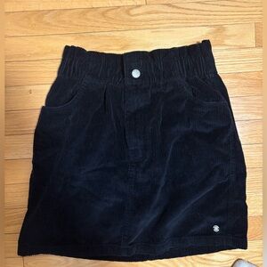 Zara- Black Corduroy Mini Skirt